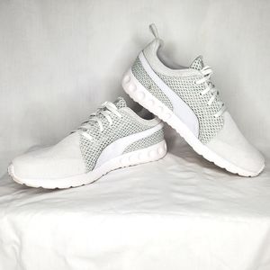 28) PUMA White Carson 2 Knit Runners Sz. 10½ Men's